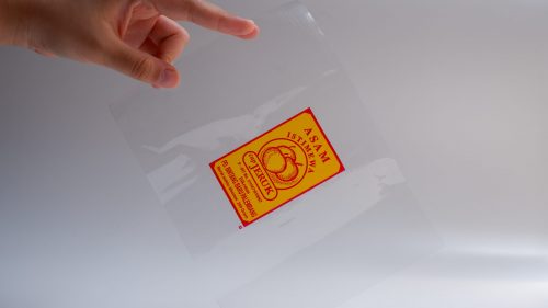 plastik pp lembaran cetak 2 warna